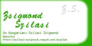 zsigmond szilasi business card